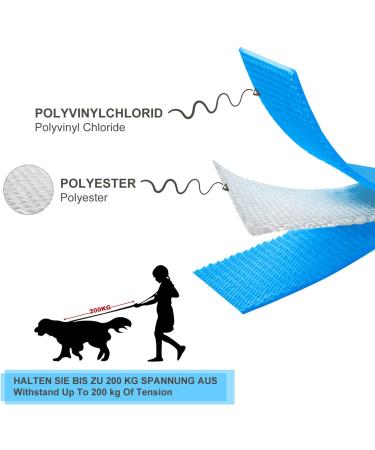 Toozey Waterproof Drag Line for Dogs - 5m/10m/15m/20m Training Leash with Hand Loop & Mains Bag - Durable Blue Leash for Large & Small Dogs - Buy Online on GoSupps.com