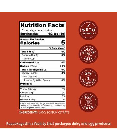 Sodium Citrate 1 lb (16 oz) - Non-GMO, Keto-Friendly, Gluten-Free, Food Grade - Molecular Gastronomy Emulsifier for Cheese Sauce - Buy Online on GoSupps.com