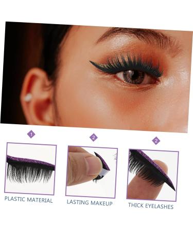 FOMIYES 4 pairs Decals Lash Reusable with Tool Liners Waterproof Decal and Eyeliners Temporary Makeup 4x1.5cm Purple - Buy Online on GoSupps.com