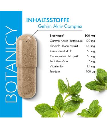 Botanicy Brain Active Complex - 60 Capsules - Buy Online on GoSupps.com
