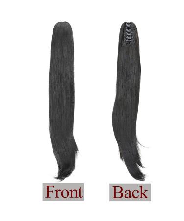 Ponytail Extension with Bracket | Heat-Resistant Micro-Wavy Hair 22 Natural Black Premium Quality Hair Stretch | International Shipping - Buy Online on GoSupps.com