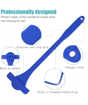 Shop 2-in-1 Manual Body Back Shaver for Men & Women 9 Blades Bendable Handle Ultimate Hair Removal for Beard Chest Armpits Legs & Bikini International Shipping Available - Buy Online on GoSupps.com