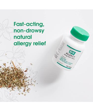 BHI Allergy Relief - Natural Homeopathic Solution | 100 Tablets for Safe Relief - Buy Online on GoSupps.com