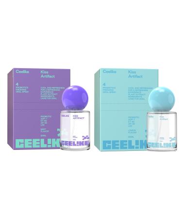 Oral Spray - Fresh Breath Mint & Lemon Flavors 20ml (Pack of 2) - Natural Freshness for Daily Oral Care KPbh+nm