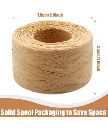 Anvin 2 Rolls Natural Raffia Paper Ribbon Matte Twine Raffia Ribbon Paper Decorative String for Festival Gift Wrapping  Crafts and DIY 1/4 Wide by 330 Feet Each Roll (Natural Color) - Buy Online on GoSupps.com