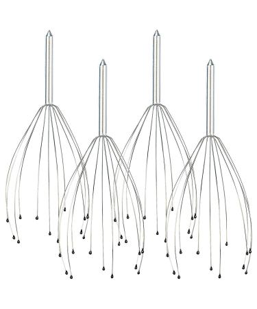 Pearl scalp Massage: 4-Set Head massage spider Head massager with a metal handle (scalp massage device scalp massage devices massage chair)