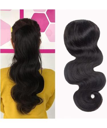 Hair Bun Deep Wavy Ponytail Brazilian Real Hair 8-24 Inch Curly Ponytail with Drawstring Extension Hair Clip Wig for Women Hair Extension Hair Piece (Color : Black Size : 24inch) 24inch Black - Buy Online on GoSupps.com