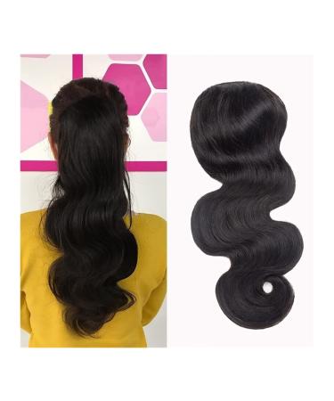 Ponytail Extension Body Wave Ponytail Brazilian Remy Human Hair 8-24inch Body Wave Drawstring Ponytail Extension Clip In Curly Ponytail Hairpieces for Women Ponytail Hair Extension(14inch) 14inch Body Wave