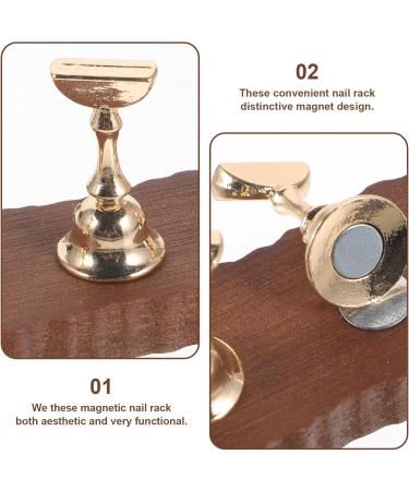 Nail Art Manicure Wood Nail Display Stand Nail Practice Holder Magnetic Nail Tip Art Base Beauty Fingernail Display Rack DIY Nail Art Tool for False Nail Manicure Tool Salon Use - Buy Online on GoSupps.com