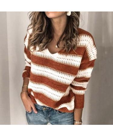 Chic Women's Large Size Rope Sweater - Warm Loose Cut Long Sleeves Fashionable Red for Autumn & Winter - Buy Online on GoSupps.com
