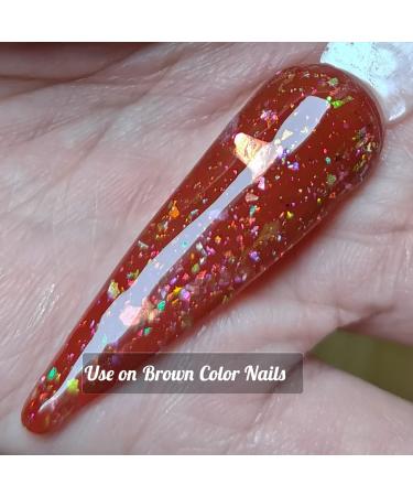 Dip Powder with Color Shift Chameleon Opal Foils & Holographic Glitter 1oz - Perfect Top Coat for Salon Quality Black Nail Art - Buy Online on GoSupps.com