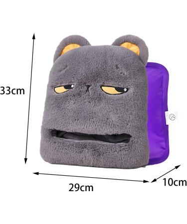 LOVIVER Electric Foot Warmer - USB Foot Heating Pad with Overheat Protection & Washable Design - Ideal for Cold Weather | Gray Cat - Buy Online on GoSupps.com