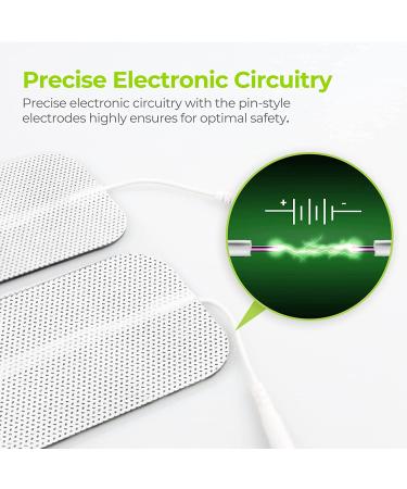 AUVON TENS Unit Pads 2x4 (10 Pcs) - Latex-Free Electrode Patches for Electrotherapy - Buy Online on GoSupps.com