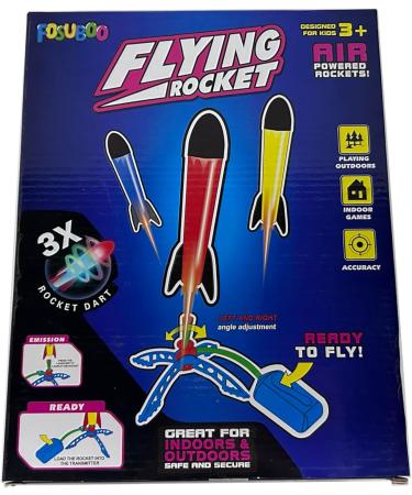 Fosuboo Toys Rocket - Outdoor Air Pressure Games for Kids | Fun Garden Gifts for Young Girls | 3 LED & 3 Foam Rockets - Buy Online on GoSupps.com
