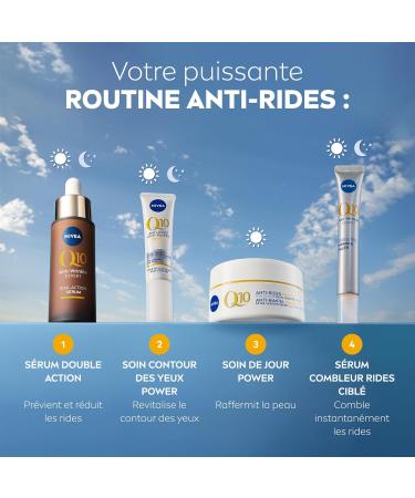 NIVEA Q10 Power Eye Cream (1x15 ml) anti-wrinkle eye cream enriched with pure Q10 & Hyaluronic Acid anti-aging anti-dark circle cream with collagen booster moisturizing cream for all skin types - Buy Online on GoSupps.com