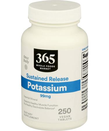 365 by Whole Foods Market Potassium 99mg - 250 Tablets | Essential Mineral Supplement - Buy Online on GoSupps.com