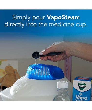 Vicks VapoSteam Medicated Liquid with Camphor 8 Oz - Cough Suppressant for Vicks Vaporizers and Humidifiers - Buy Online on GoSupps.com