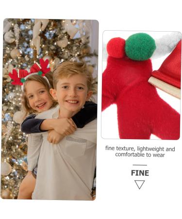 Beaupretty 1 set fabric red plastic Antler Xmas Hairbands Christmas Headbands Xmas Accessories Xmas Antler Headwear - Buy Online on GoSupps.com