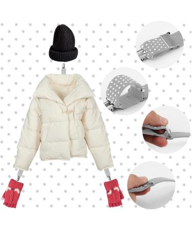 PEUTIER 4pcs Stainless Steel Mitten & Hat Clips - Winter Glove Holder for Toddlers, Kids, Adults - Gray - Buy Online on GoSupps.com