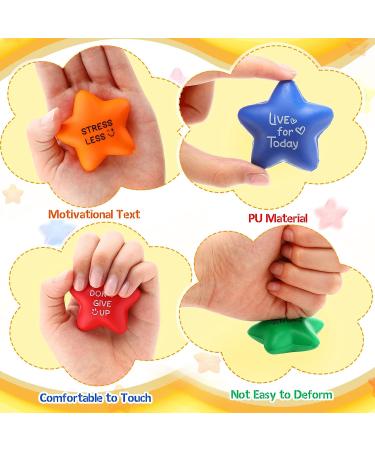 HyDren 100-Piece Motivational Star Stress Balls - Colorful Foam Ball with Quotes for Anxiety Relief & Hand Exercise - Ideal for Parties, School Carnivals & Rewards - Buy Online on GoSupps.com