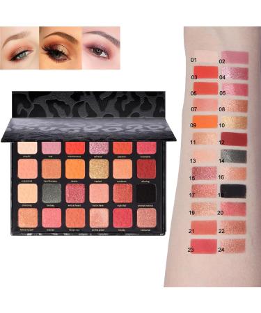Palette de fards paupi res glamour longue tenue 24 couleurs l opard palette fum e palette de fards paupi res paillettes hautement pigment es fard paupi res naturel et imperm able pour femme