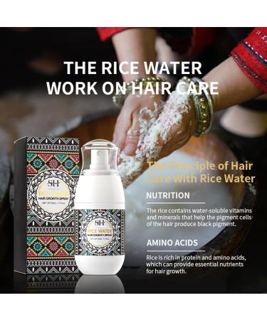 Rice Water Hair Growth Spray with Biotin, Caffeine & Rosemary Oil for Hair Loss - Promotes Effective Regrowth & Thickening - Buy Online on GoSupps.com