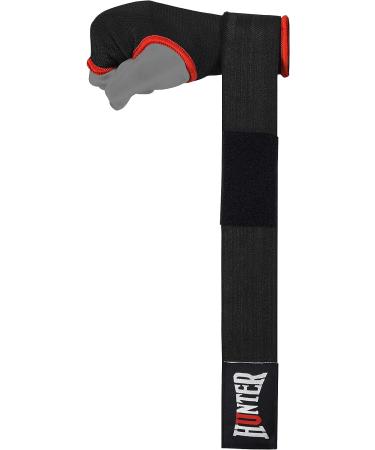 HUNTER Gel Padded Inner Gloves with Hand Wraps for Boxing - Pair, Black S/M - Buy Online on GoSupps.com