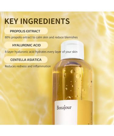 BONAJOUR Propolis Natural Facial Moisturizing Energy Toner - Strengthening skin barrier & Soothing for acne and sensitive skin - Buy Online on GoSupps.com