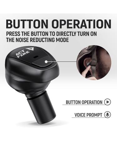 ACT FIRE Electronic Shooting Earplugs with Charging Case - NRR 26dB Hearing Protection for Shooting, Hunting, Range - Buy Online on GoSupps.com