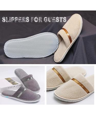 6 Pairs Disposable Spa Slippers for Guests - Washable & Reusable - Ideal for Weddings, Travel, Parties - Bulk Hotel Slippers - Buy Online on GoSupps.com