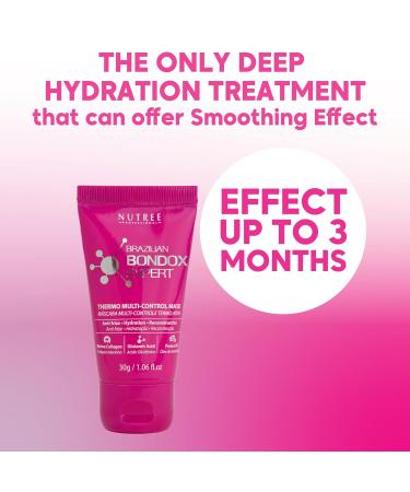 Amazonliss Keratin Hair Treatment with Brazilian Bondox Expert Thermal Mask - 2.03 oz - Marine Collagen and Almond Oil for Smooth and Frizz-Free Hair - Buy Online on GoSupps.com