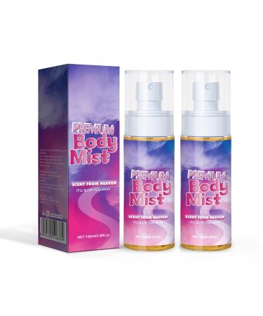 Fragrance Body Mist Spray Notes of Cherry Peach Vanilla Musk for a Refreshed Feel 6 Hours Long Lasting Valentine's Day Gift for Women 2 Pack
