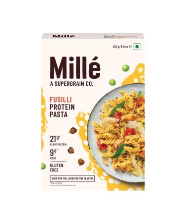 Mille High Protein Fusilli Pasta | No Maida | 1.8X Plant Protein | 250Gms