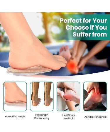 PrettSole Adjustable Heel Lifts(2 Layers) 5mm to 10mm Height Increase Insoles for Leg Length Discrepancy - Small Shoe Lifts for Women Shoe Inserts Comfort Half Foot Pads for Heel Pain - 1 Pair Small(2 Lays) - Buy Online on GoSupps.com