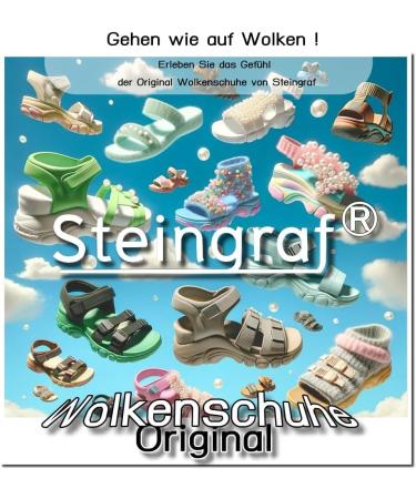 Steingraf Original Cloud Shoes - Super Soft Flip-Flops & Slippers for Garden Office & Sauna - Size 38-39 - Pearl White - Buy Online on GoSupps.com