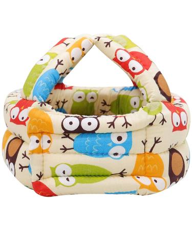 IULONEE Baby Infant Toddler Safety Helmet - Adjustable Protective Headguard for Running, Walking, Crawling - Beige Owl Design - Buy Online on GoSupps.com