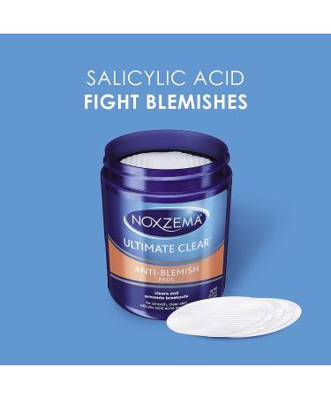 Noxzema Ultimate Clear Face Pads - 90 Count Pack of 6 | Anti-Acne & Anti-Blemish Formula with Over 60% Alcohol - Buy Online on GoSupps.com