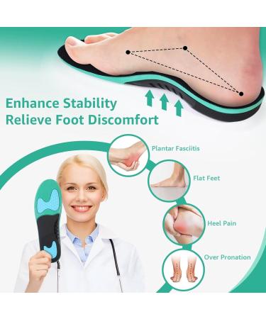 3angni Orthopedic Insoles for Heel Spur & Plantar Fasciitis - Comfortable Flat Foot Support for Men & Women Size EU 41-42 (27cm) - Ideal for Work Shoes - Buy Online on GoSupps.com