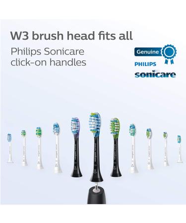 Philips Sonicare W3 Premium White Replacement Toothbrush Heads - Black (4 Pack) - Buy Online on GoSupps.com