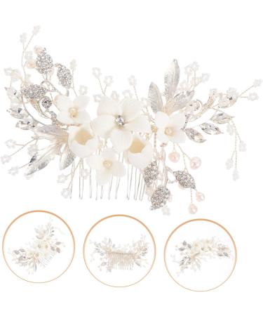 FRCOLOR 1pc Hair Comb Bride Headpieces for Wedding Gold Hair Clips Delicate Bride Hairpin Hair Claw Clips for Women Rhinestone Barrettes for Women Hair Decorations Prom Headpiece Alloy - Buy Online on GoSupps.com