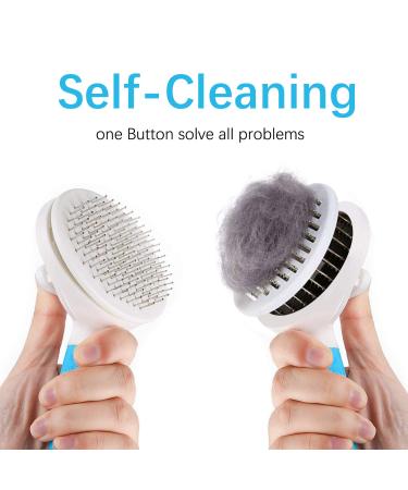 Self-Cleaning Cat & Dog Brush | Undercoat Grooming Tool for All Hair Types - Buy Online on GoSupps.com