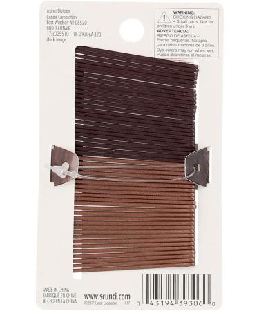 Scunci No Slip Grip Bobby Pins for Brunette Hair - 50 Pieces | Color Match & Secure Hold - Buy Online on GoSupps.com