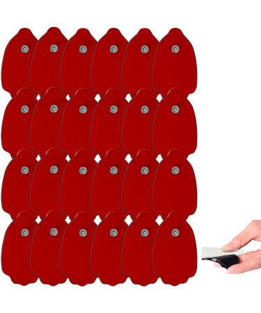 TENS Unit Replacements Pads Snap Reusable Self-Adhesive Electrodes Pads for 30-50 Times of Per Electrodes Pads Red-01