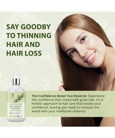 Hair Growth Shampoo | Anti-Hair Loss Solution for Men & Women | Rosemary Mint & Tea Tree Oil | 11.8 fl. oz - Buy Online on GoSupps.com