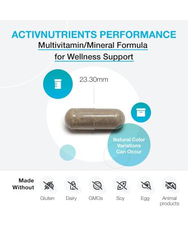 XYMOGEN ActivNutrients Performance - Multivitamin/Multimineral for Energy Support with Shilajit, ALA, NAC, Bacopa Extract, Chelated Minerals + B Vitamins with Folate (120 Capsules) - Buy Online on GoSupps.com