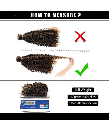 BHF 26 inch Kinky Curly Clip In Hair Extension - 140g Double Weft Full Head Synthetic Hair Extensions for Women - Japanese Heat Resistance Fiber - 7 Pieces (Curly-2) - Buy Online on GoSupps.com