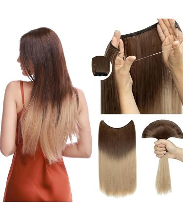 Hair Extensions Clip in Hair Extensions Long Smooth Fish Line Hair Clips Invisible U-Shaped Wire Long Straight Synthetic One Piece Hairpieces for Women Hair Pieces(2434) 20inches 2434 - Buy Online on GoSupps.com