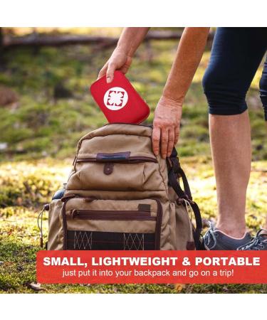 Portable First Aid Kit with 117 Pieces Designed for Family Emergency Care Ideal for Cars Offices Sports Homes Schools Travel Sports Red-2 - Buy Online on GoSupps.com