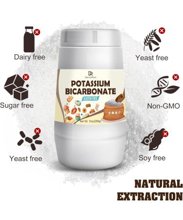 Potassium Bicarbonate 10oz - 100% Pure Potassium Bicarbonate Powder for Plants Cakes Wine Making Leavening - Food Grade Potassium Bicarbonate Powder Leavening Agent for Baking Cookies Snacks - Buy Online on GoSupps.com