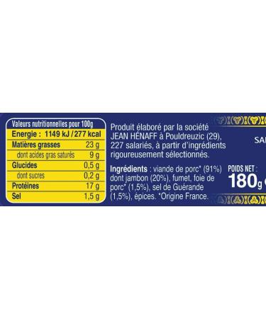 HENAFF le P t 180 g - Pack of 6 - Buy Online on GoSupps.com